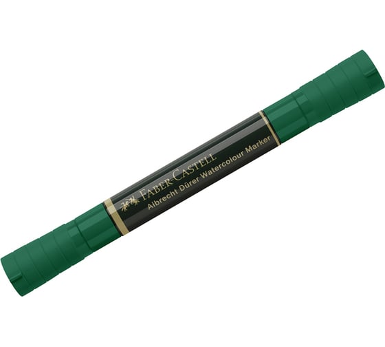 Пигментированный акварельный маркер Faber-Castell albrecht dürer, цвет 264 темно-фтало-зеленый, двухсторонний, кистевой/пулевидный 160464 1