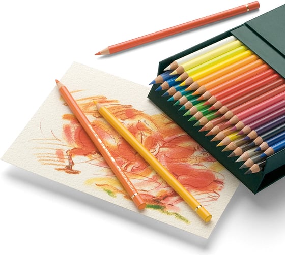 Цветные карандаши Faber-Castell художественные polychromos, 36 цветов, заточенные, студийная коробка 110038