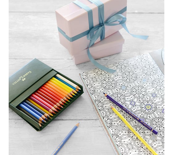 Цветные карандаши Faber-Castell художественные polychromos, 36 цветов, заточенные, студийная коробка 110038