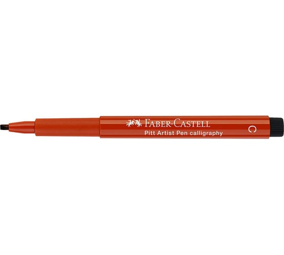 Капиллярная ручка Faber-Castell pitt artist pen calligraphy цвет 188 сангина, с 2.5 мм, пишущий узел каллиграфический 167588