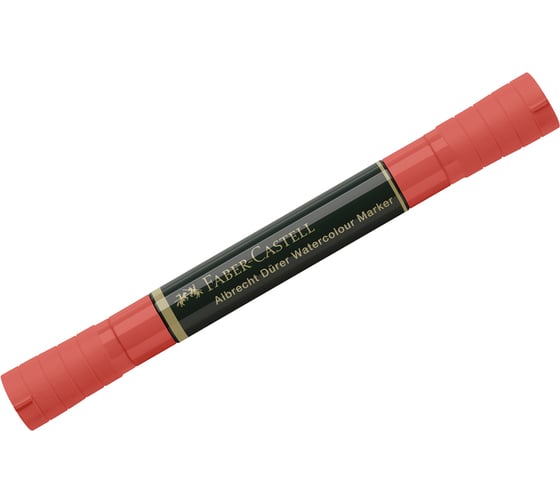 Пигментированный акварельный маркер Faber-Castell albrecht dürer, цвет 118 ало-красный, двухсторонний, кистевой/пулевидный 160418 1