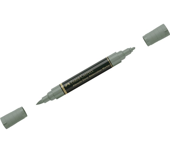Пигментированный акварельный маркер Faber-Castell albrecht dürer, цвет 172 земельно-зеленый, двухсторонний, кистевой/пулевидный 160472