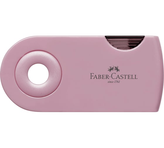 Набор чернографитных карандашей Faber-Castell grip 2001 3 шт, в, трехгранные, заточенные, точилка и ластик sleeve mini, дымчато-розовый, блистер 217063