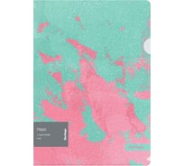 Папка-уголок Berlingo Haze, 200 мкм, 12 шт в комплекте, мятная/розовая, с рисунком, с эффектом блесток LFG_A4922