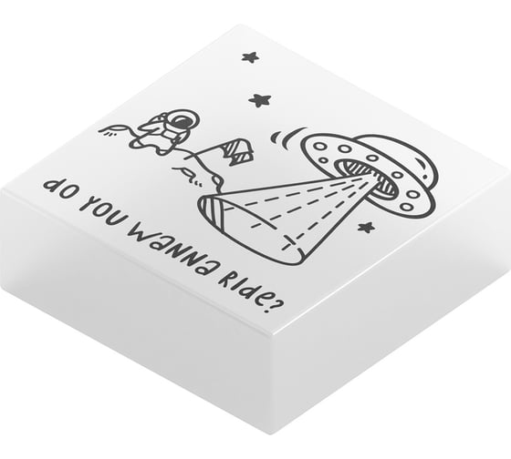 Ластик Berlingo aliens 4 шт, 28x28x12 мм, флуоресцентный, блистер BLc_00610_4