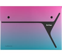 Папка-конверт Berlingo xproject. radiance на 2 кнопках,  а4, 300 мкм, розовый/голубой градиент EFb_A4992