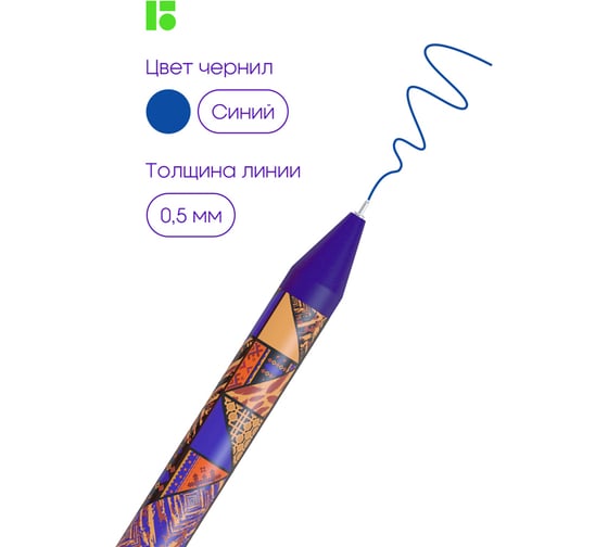Шариковая автоматическая ручка Berlingo tribe синяя, 0,7 мм, грип, рисунок на корпусе, 4 шт., pet-бокс с еп CBm_70S06_4