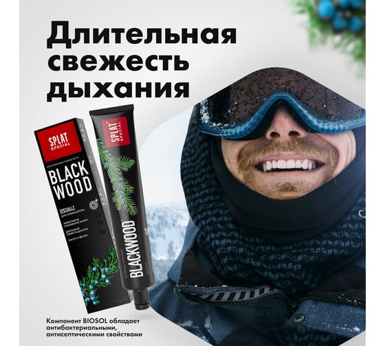 Зубная паста SPLAT Special BLACKWOOD черное дерево, 75 мл 112.16040.0101