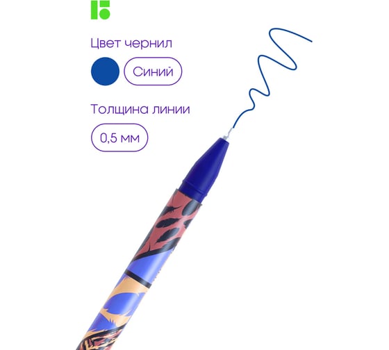 Шариковая ручка Berlingo tribe синяя, 0.7 мм, грип, рисунок на корпусе, 4 шт., pet-бокс CBp_70S06_4