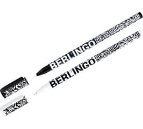 Шариковая ручка Berlingo monochrome синяя, 0.7 мм, рисунок на корпусе, ассорти CBp_07S01