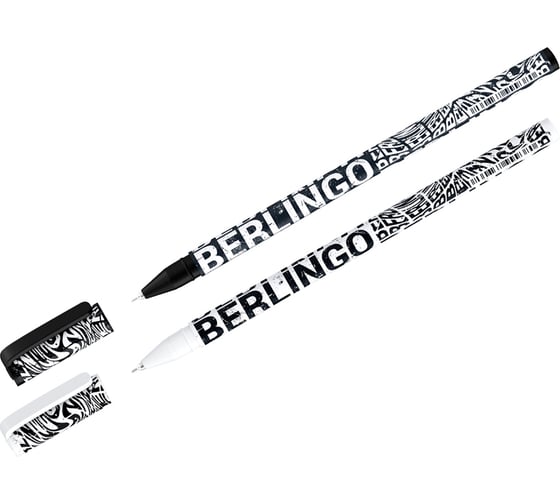 Шариковая ручка Berlingo monochrome синяя, 0.7 мм, рисунок на корпусе, ассорти CBp_07S01 1