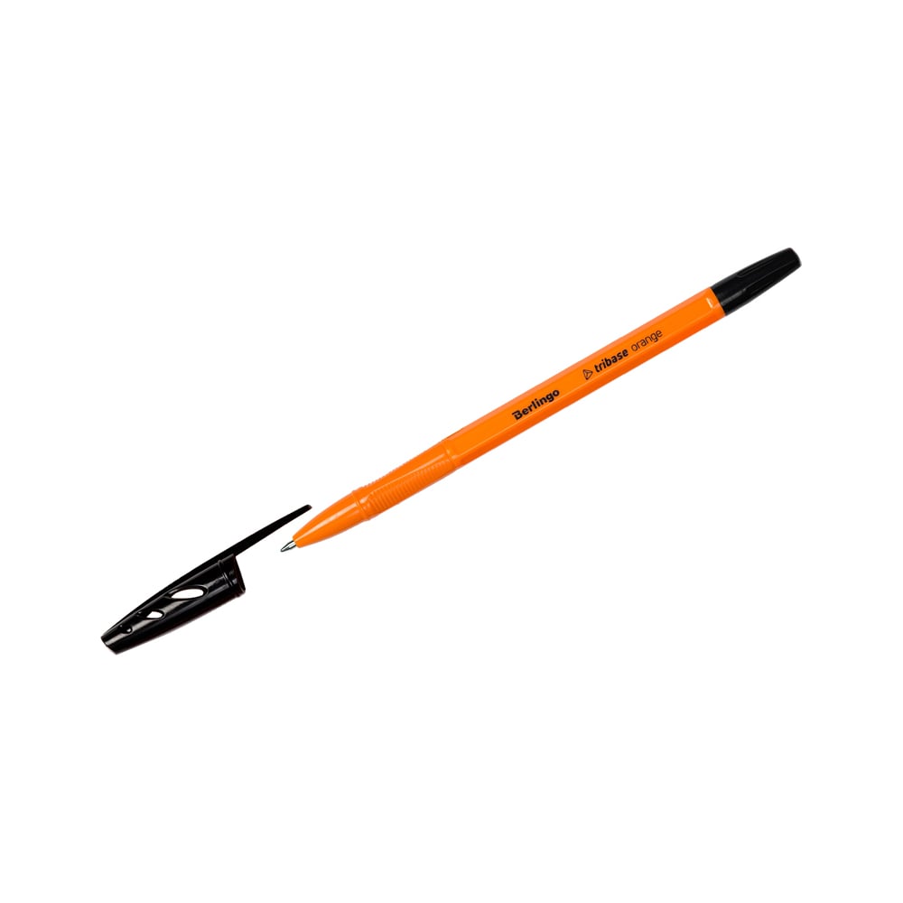 Шариковая ручка Berlingo tribase orange черная, 0,7 мм CBp_70911 ...