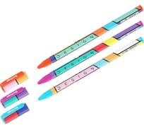 Шариковая ручка Berlingo color block синяя, 0.7 мм, грип, рисунок на корпусе, ассорти CBp_07S03