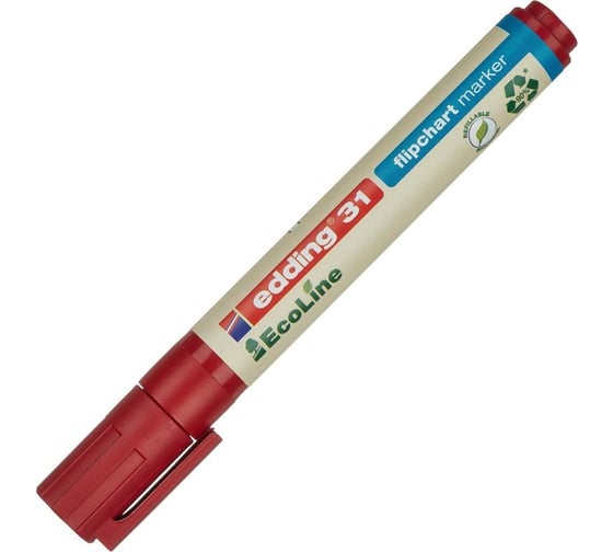 Маркер для бумаги для флипчартов EDDING 31/2 ecoline красный, 1.5-3 мм 1183272