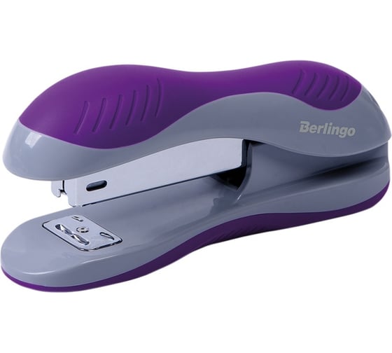 Степлер Berlingo №24/6, 26/6 office soft до 25 л, пластиковый корпус, фиолетовый H25003