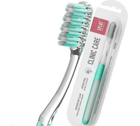 Зубная щетка SPLAT Prof CLINIC CARE Medium зеленый 111.14225.0105