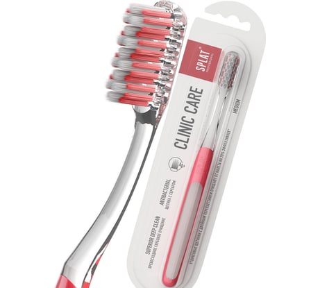 Зубная щетка SPLAT Prof CLINIC CARE Medium коралловый 111.14225.0118