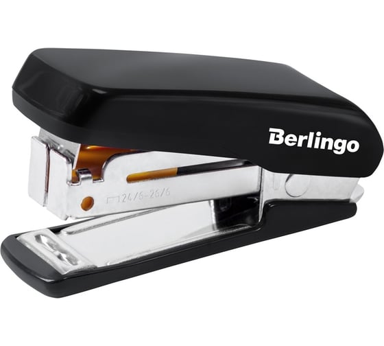 Мини-степлер Berlingo №24/6, 26/6 comfort до 20 л, пластиковый корпус, черный DSn_20161 1
