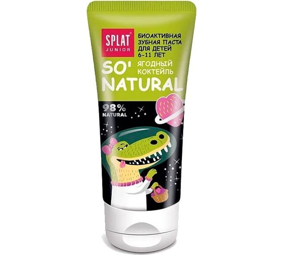 Детская зубная паста SPLAT JUNIOR 6-11 BERRY COCTAIL ягодный коктейль 73 г 112.11031.0101