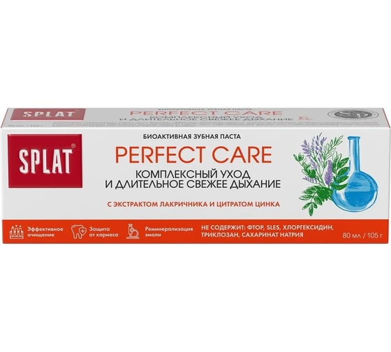 Зубная паста SPLAT PERFECT CARE совершенный уход 80 мл 112.58184.0101