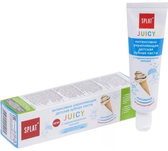 Детская зубная паста SPLAT JUICY ICE-CREAM мороженое 35 мл 112.10026.0101
