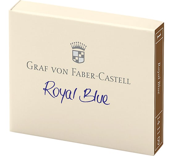 Чернильные картриджи Faber-Castell graf von королевский синий, 6 шт, картонная коробка 141109 1