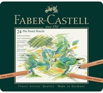 Пастельные карандаши Faber-Castell pitt pastel, 24 цвета, металлическая коробка 112124