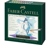 Набор акварельных пигментированных маркеров Faber-Castell Albrecht Dürer 20 цв., двухсторонний, кистевой/пулевидный 160320