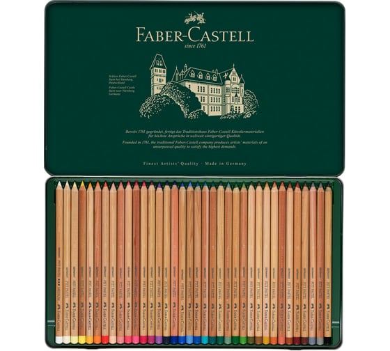 Пастельные карандаши Faber-Castell pitt pastel, 36 цветов, металлическая коробка 112136