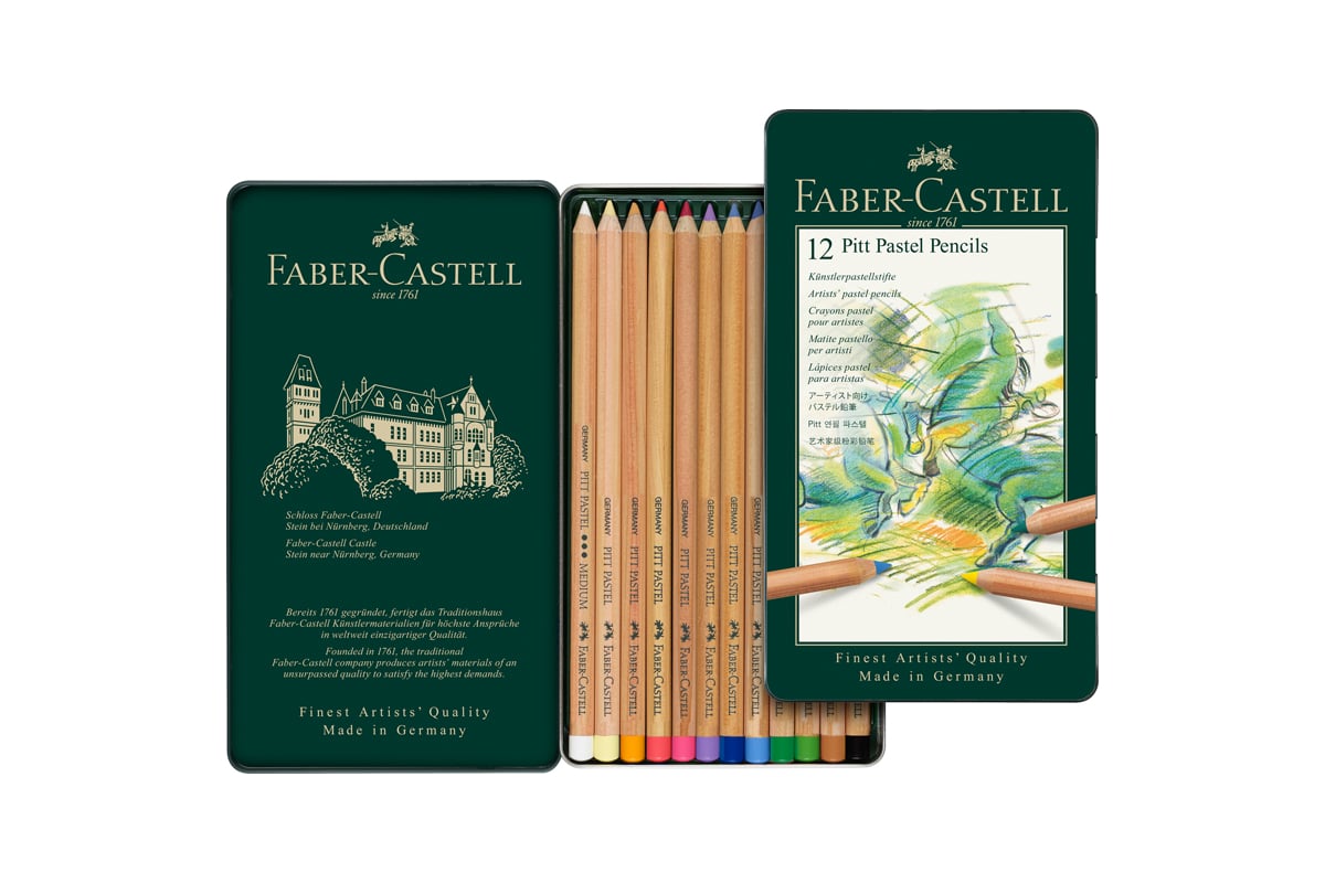 Пастельные карандаши Faber-Castell pitt pastel, 12 цветов ...