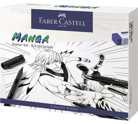 Набор графических материалов Faber-Castell pitt artist pens manga starter set с манекеном, 9 предметов 167152 1