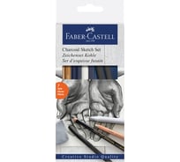 Набор угля и угольных карандашей Faber-Castell charcoal sketch 7 предметов, картонная упаковка 114002