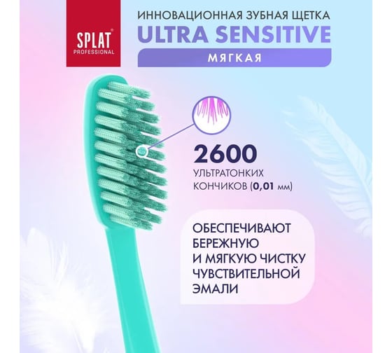 Зубная щетка SPLAT Prof ULTRA SENSITIVE Soft бирюзовый 111.14129.0113
