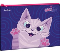 Текстильная папка Berlingo scary cat 1 отделение, а4, 340x250 мм, полиэстер, на молнии FB07103A4