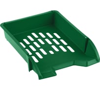 Горизонтальный лоток для бумаг Стамм Лидер, зеленый ЛТГ-30468