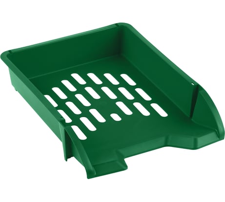 Горизонтальный лоток для бумаг Стамм Лидер, зеленый ЛТГ-30468
