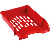 Горизонтальный лоток для бумаг Стамм Лидер, красный ЛТГ-30467