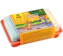 Цветные мелки для асфальта Мульти-Пульти енот в австралии 16 шт, 8 цветов, пластиковая коробка АМ_39413