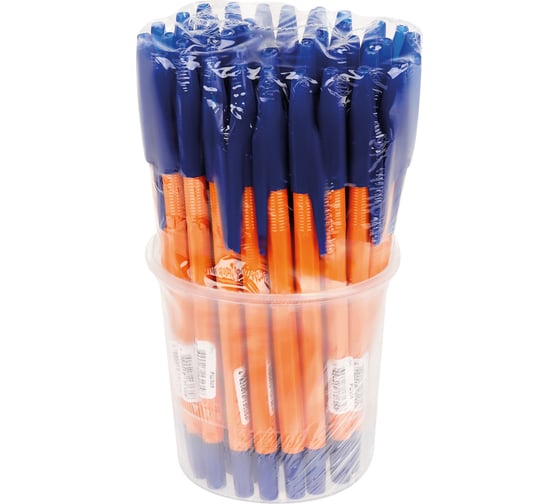 Шариковая ручка Стамм 333 orange синяя, 0.7 мм РШ305
