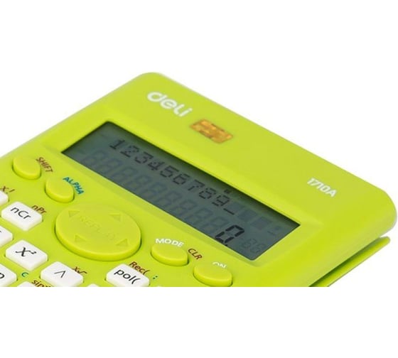 Научный калькулятор DELI e1710a/grn, ЕГЭ, 12 разрядный, lcd дисплей, питание от батарейки, зеленый 1407145
