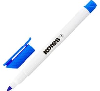 Маркер для белых досок Kores тонкий, круглый наконечник, синий 1536769