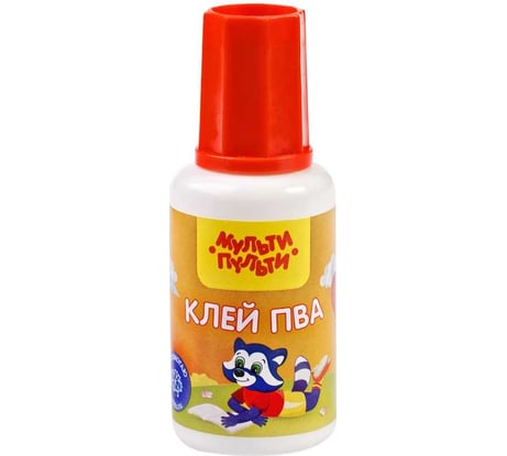 Клей ПВА Мульти-Пульти 20 г, с кисточкой, КЛ28638  КЛ_28638
