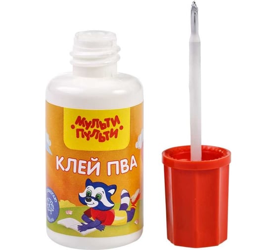 Клей ПВА Мульти-Пульти 20 г, с кисточкой, КЛ28638  КЛ_28638