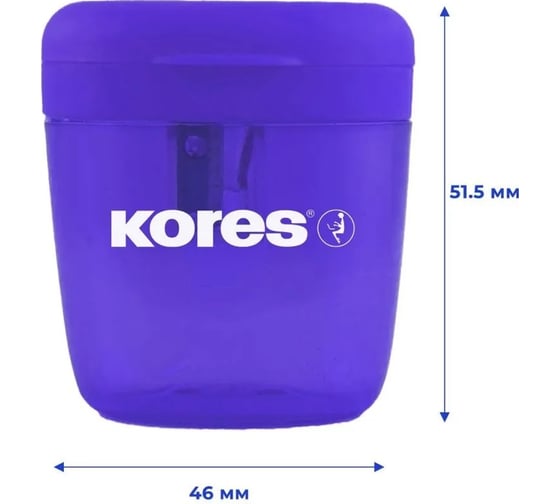 Точилка Kores deposito 1x одно отверстие, цвета в ассортименте 1536759