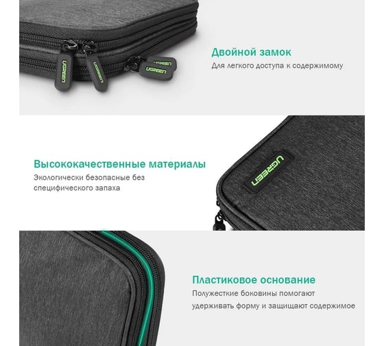 Универсальный чехол-органайзер для iPad mini и аксессуаров Ugreen 245x175x50 мм 50147