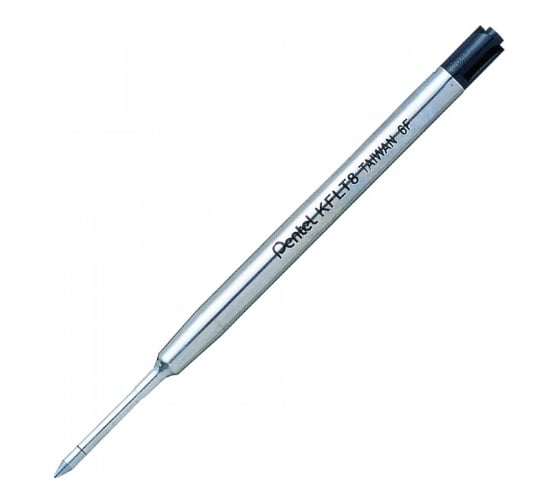 Стержень для подарочных шариковых ручек Pentel KFLT8-A B460S, B610, B810, B811 d 0.8 мм, 12 шт, черные чернила 674387