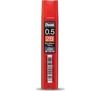 Грифели для автоматических карандашей Pentel Ain Stein C275S-2B 0.5 мм, 12 грифелей, в тубе, 2B 586225