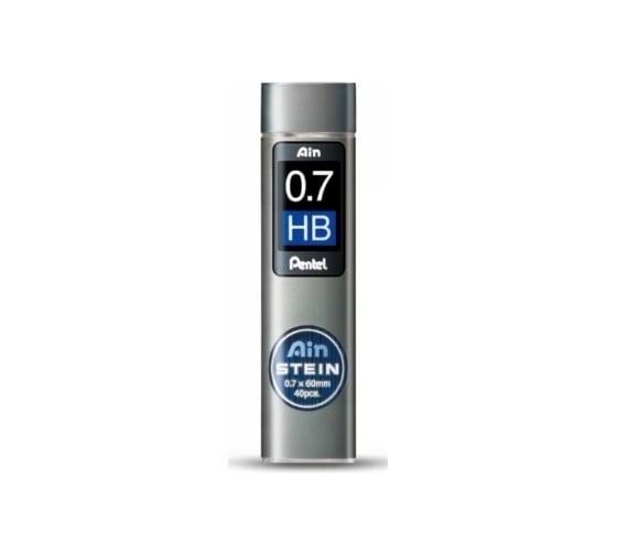 Грифели для автоматических карандашей Pentel Ain Stein C277-HO 0.7 мм, 40 грифелей, в тубе, H 674357