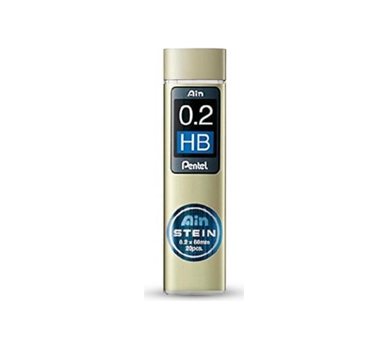 Грифели для автоматических карандашей Pentel Ain Stein C272W-HB 0.2 мм, 20 грифелей, в тубе, HB 609996 1