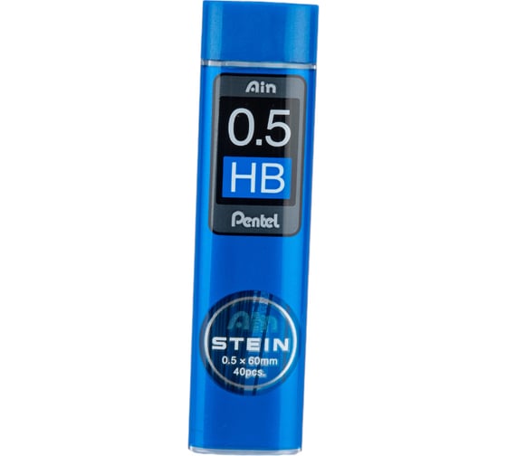 Грифели для автоматических карандашей Pentel Ain Stein C275-HBO 0.5 мм, 40 грифелей, в тубе, HB 609991